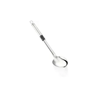 Leifheit Gemüselöffel Servierlöffel mit praktischer Aufhängeöse, Servierbesteck, Saucenlöffel, silber