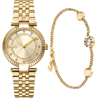 DKNY Essential Glitz Quarz Edelstahl 30 mm DKNY