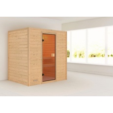 Bild von Sauna »"Sonja" mit bronzierter Tür naturbelassen«, beige