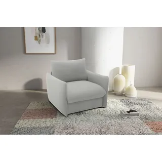 DOMO collection Relaxliege 700023 Polyester 105 x 95 x 100 cm grau mit Schlaffunktion