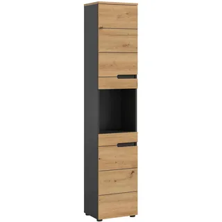 xonox.home Canu Hochschrank 38 x 193 cm Basalt/Grau Holz