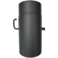 Senotherm Rauchrohr 130x 250mm 2mm mit Drosselklappe stahlgrau (hellgrau)
