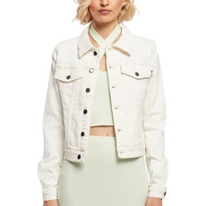 Urban Classics Women's Ladies Organic Denim Jacket Jacke, Offwhite raw, 4XL