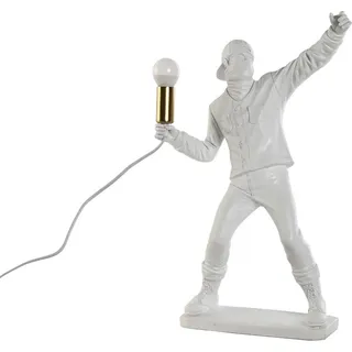 Tischlampe Home ESPRIT Weiß Gold Harz 220 V 32 x 13 x 52 cm