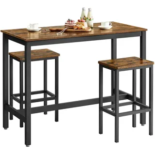 Boxxx Bar Set , Braun, Schwarz , Metall, Holzwerkstoff , 3-teilig , Schichtholz , 60x90x120 cm , Beimöbel erhältlich , Esszimmer, Barmöbel, Barschränke & Theken