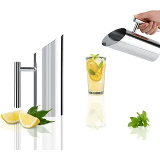 Rankomu Edelstahl Wasserkrug 1.0L mit Eisstopper – Krug für Kalte Getränke, Tee, Saft – Elegante Karaffen für Haushalt, Hotel, Bar (1000 ML)
