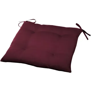 FORNOR 82147 Stuhlkissen, 40 x 40 x 8 cm, Bordeaux