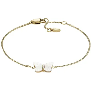 Fossil Schmetterlings-Armband Edelstahl goldfarben JF04425710 Größe 19 cm