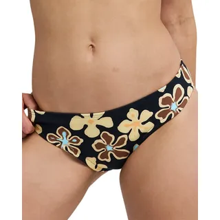 Bikini-Hose ROXY "Fearless Flow Classic", Damen, Gr. S, US-Größen, bunt (anthrazit nostalgic feels ful), Obermaterial: 85% Microfaser, 15% Elasthan., Badehosen Bikini-Hose