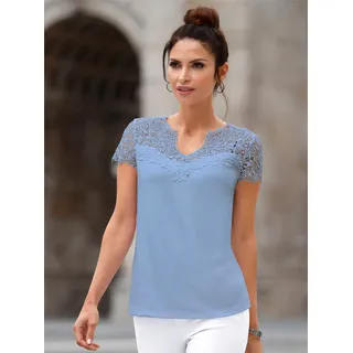 Lady Spitzenshirt »Shirt«, 1 Stk., blau