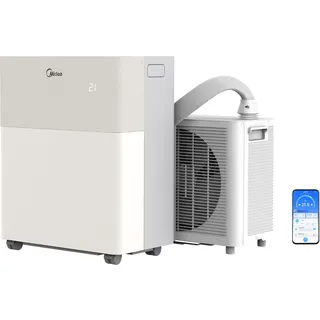 Midea PortaSplit-E Mobile Klimaanlage,Kühlen A++/Heizen A+, 12000 BTU 3,5kW,Mini-Split-Klimaanlage, Farbe Pfirsich,für Räume bis zu 42 m2 / 105 m3, nur 39 dB(A) im Silent-Modus [Energieklasse A++]