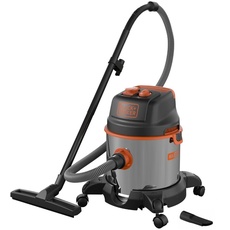 BLACK+DECKER Nass und Trockensauger BXVC20XTE mit Integrierte Steckdose für Elektrowerkzeug (1400 W, 20 Liter)