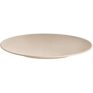 APS 85423 Teller – NERO – Ø 42 cm, H: 3,5 cm, Melamin sand, stapelbar, spülmaschinengeeignet, bruchsicher, robust & elegant