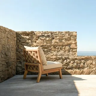 Jasmée - Gartensessel aus massivem Teakholz