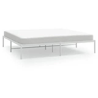 vidaXL Bettgestell Metall Weiß 180x200 cm - Weiß