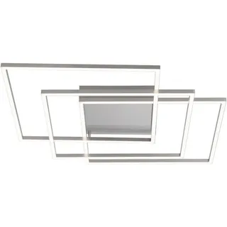 Led-Deckenleuchte , Silberfarben , Metall, Kunststoff , Uni , quadratisch , 60x8x60 cm , ZigBee-Technologie, Smartphone-Steuerung, Farbtemperaturwechsler , Lampen & Leuchten, LED Beleuchtung, LED-Deckenleuchten