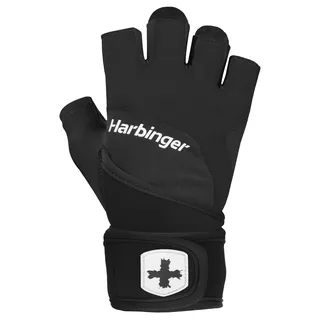 Harbinger Training Grip Wristwrap 2.0 Handschuhe - Schwere Lifting-Handschuhe mit TechGel gepolstertem Handballen, Klettverschluss, 4-Wege-Stretch, Fingerziehhilfen - Unisex, Schwarz, Mittel