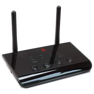 FeinTech ABT00102 Bluetooth 5.0 Audio Sender Empfänger aptX HD Low Latency Toslink SPDIF Bypass Konverter, schwarz
