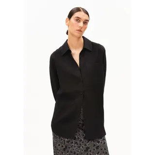 LEINEN-MIX BLUSE | Leinen-Mix - schwarz (XL)