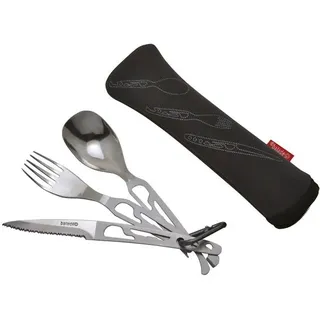 Baladéo Unisex Besteckset Basecamp Besteckset, Schwarz, Einheitsgröße