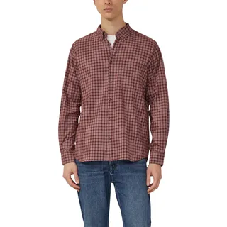s.Oliver Regular Fit: Elastisches Button-Down-Hemd mit Karomuster