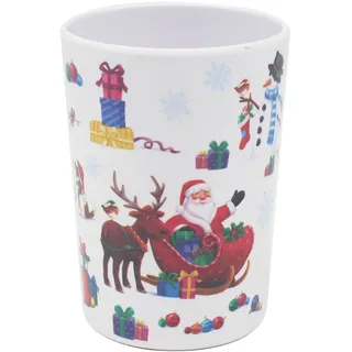 Lesser & Pavey 11cm Melamin Becher Kinder Weihnachtsgeschirr Weiß Bunt