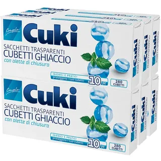 Cuki Eisbeutel, 280 Würfel, 6 Packungen mit 10 Stück, Kunststoff