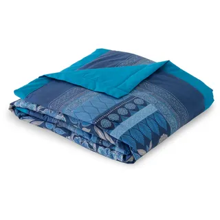 Tagesdecke BASSETTI "DOLCEACQUA", blau, Obermaterial: 100% Baumwolle CO., Tagesdecken, Tagesdecke