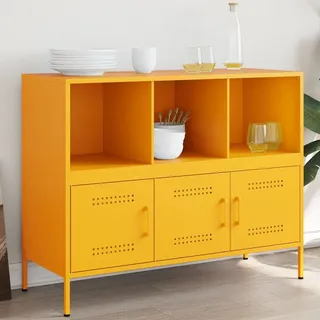 vidaXL Sideboard Senfgelb 100,5x39x79 cm Stahl - Gelb