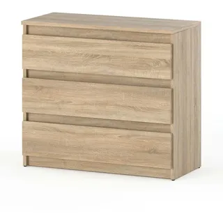 stiv möbel Stiv Meble Kommode Sonoma Eiche Holz, 80x71.5x33.5 cm, Wohnzimmer, Schlafzimmer