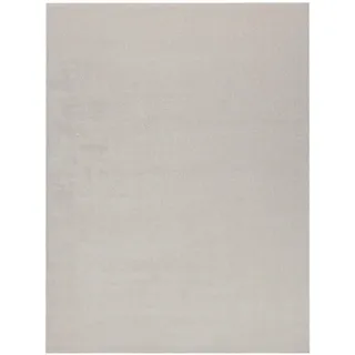 TT Home Unifarbendes Design Kurzflorteppich 120 x 170 cm Weiß