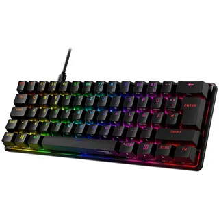 Kingston HyperX Alloy Origins 60 DE Kabelgebunden Gaming-Tastatur Deutsch, QWERTZ Schwarz Beleuchtet