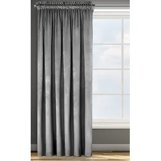 Eurofirany Samtvorhang Kräuselband 140 x 270 cm Rosa