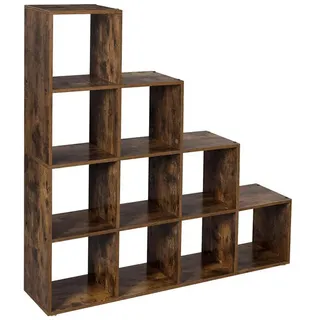 Hansiro Bücherregal Würfelregal , Holzwerkstoff , 29x29x129.5 cm , Wohnzimmer, Regale, Bücherregale