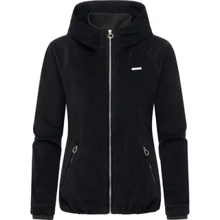 Bomberjacke RAGWEAR "Bomberjacke Dizzie Cordy YOUMODO", Damen, Gr. XS, schwarz, Obermaterial: 98% Baumwolle CO. 2% Elasthan EL.  Obermaterial: Futter: 100% Polyester PES., lässig geschnitten hüftlang, hoch geschlossener Ausschnitt, Ärmel ohne Ärmelschlitz Bündchen, Jacken Bomberjacke, Cordjacke mit verstellbarer Kapuze