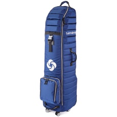 Samsonite Gepolsterte Golf-Reisetasche mit Spinnrollen und Abnehmbarer Schuhtasche, Marineblau, 130 cm H x 43 cm B x 35,6 cm T