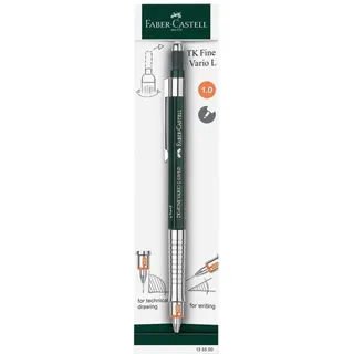 Faber-Castell 135900 - Druckbleistift TK-FINE VARIO L, 1 mm, Schaftfarbe: grün