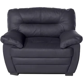 Mivano Ledersessel Royale / Zeitloser, bequemer Sessel mit hoher Rückenlehne / 110 x 86 x 90 / Lederimitat, Schwarz