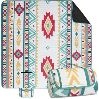 Onvavient Picknickdecke 200x200 cm - Stranddecke XXL, wasserdicht & isoliert Campingdecke, atmungsaktiv und weich, Picknickmatte & Strandmatte für Camping, Strand & Picknick