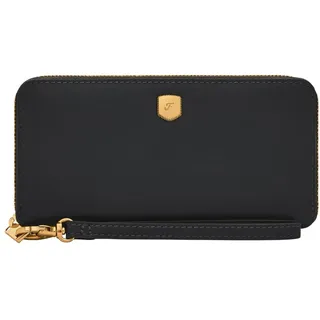 Fossil Damen Lennox Zip Continental Wallet für Frauen, Schwarz