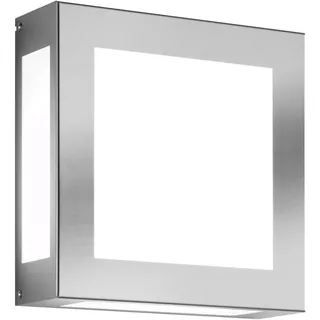 CMD 42/LED/BM Wandleuchte aus Edelstahl IP44 Opalglas 3000K mit Bewegungsmelder quadratisch