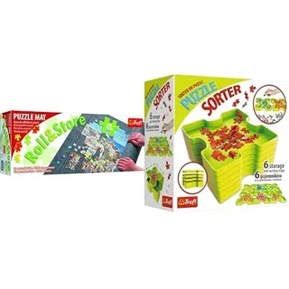 Bundle Trefl - Puzzlematte, 500-1500 Teile Puzzle Trefl + Sortierhilfe, 6 Behälter