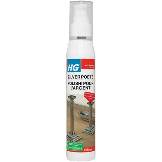 HG Silberpolieren, Polieren Silber Gegenstände, Für Schwarz Oder Stumpf Gewordener Silberschmuck Oder Zubehör, Wiederherstellung Der Natürliche Glanz, Langlebige Ergebnisse - 125 ml (491015103)