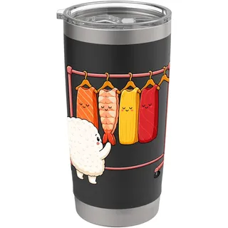 Funny Sushi Rice Character Shopping for Neta Outfits Cute Doppelwandiger Edelstahl-Thermobecher