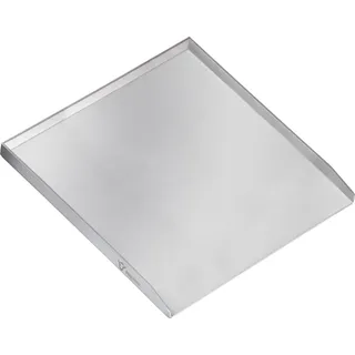 BBQ-Toro Edelstahl Grillplatte, 40 x 41,5 cm, BBQ Plancha, Grillblech, Grillpfanne, Grillschale - Silber