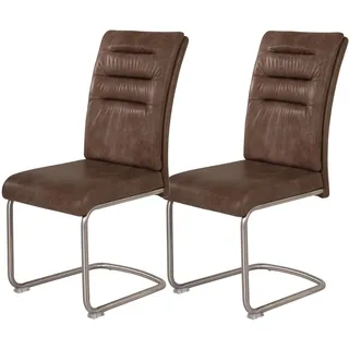Hela Schwingstuhl Paula Leder braun 2er Set