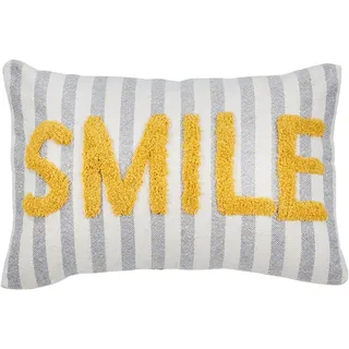 Done. Kissenbezug Cushion Happy Smile 40 x 60 cm Gelb