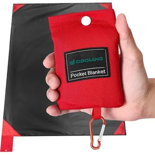 Odoland Picknickdecke 110x160 cm - Stranddecke sandabweisend, leicht, kompakt - für BBQ, Strand, Camping, Picknick