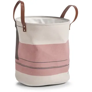 Zeller Aufbewahrungskorb Modern aus hochwertiger Leine 35 x 35 x 40 cm beige