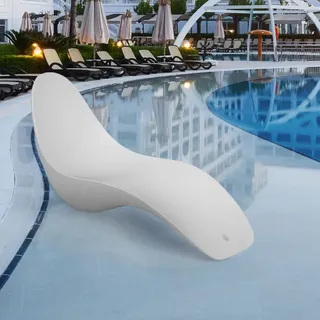 Garten-Liegestuhl Sonnenliege Pool-Design Weiß Venere - Weiß